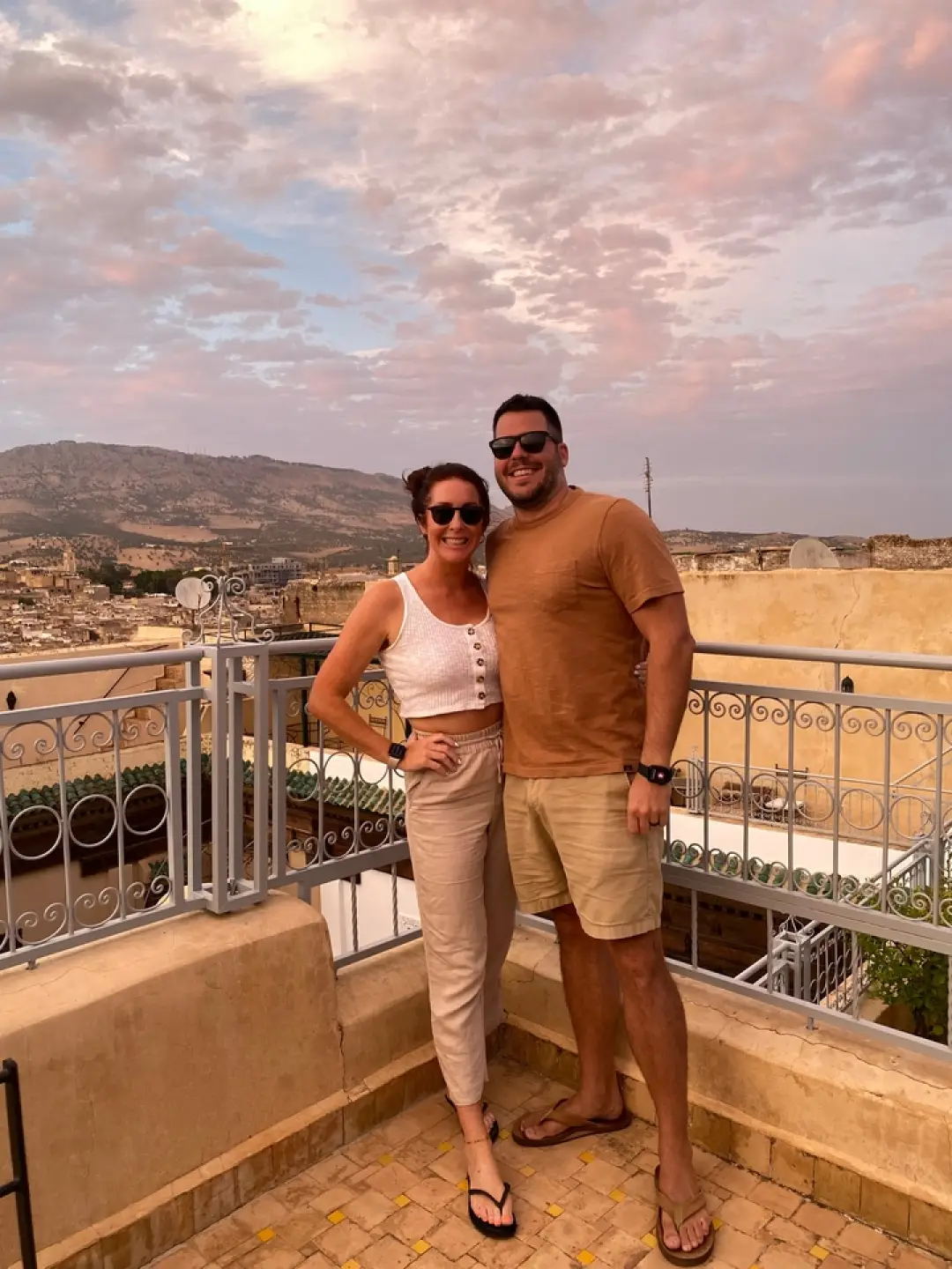 Cultural Morocco Tours Rooftop View Couple Sunset 1